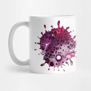 Magenta/Purple Acrylic Pour Painting Mug